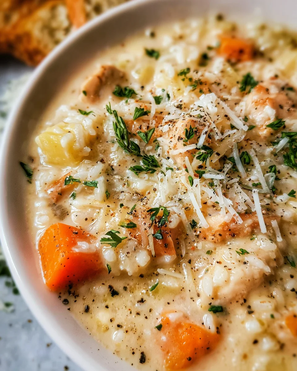 Creamy Chicken and Rice Soup 34 Creamy