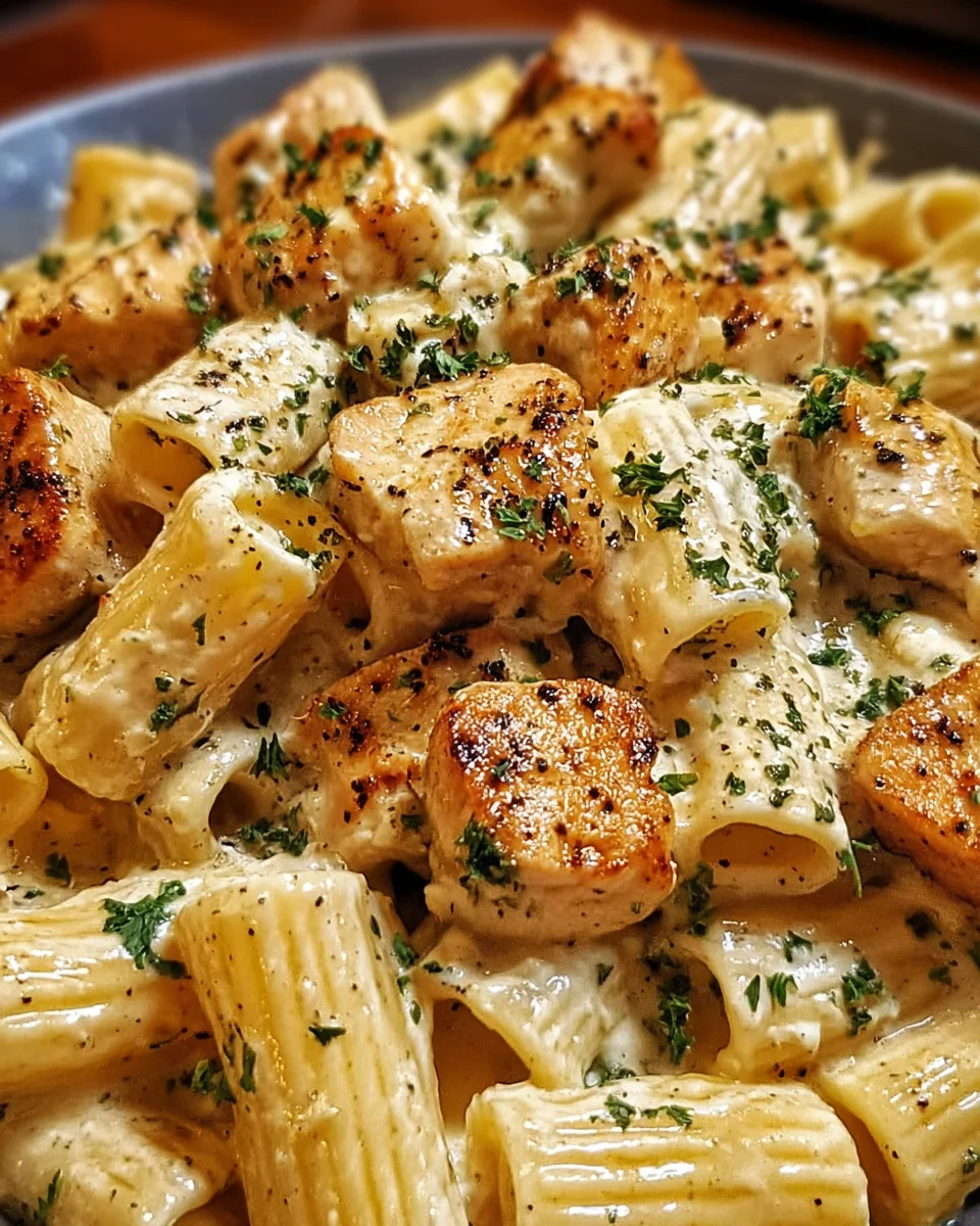 Creamy Garlic Butter Chicken and Rigatoni in Parmesan Sauce 21 Creamy