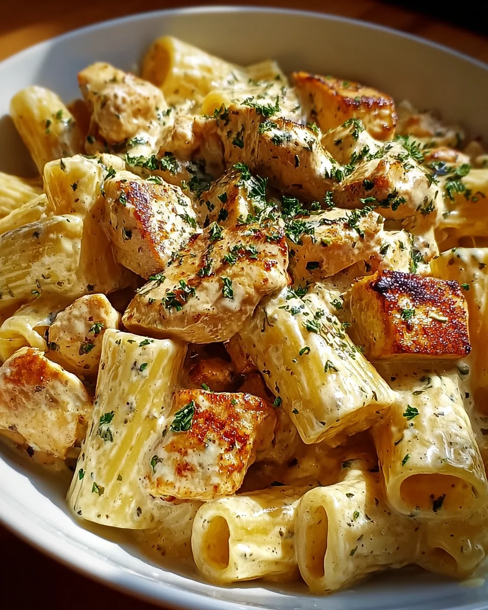 Creamy Garlic Butter Chicken and Rigatoni in Parmesan Sauce 22 Creamy