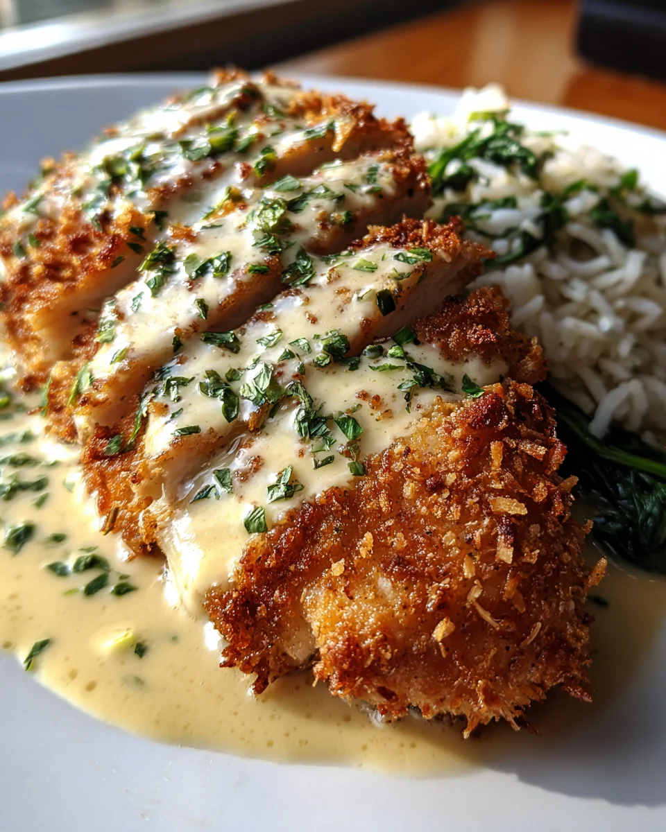 Crispy Parmesan Chicken with a Rich Garlic Sauce 20 Crispy