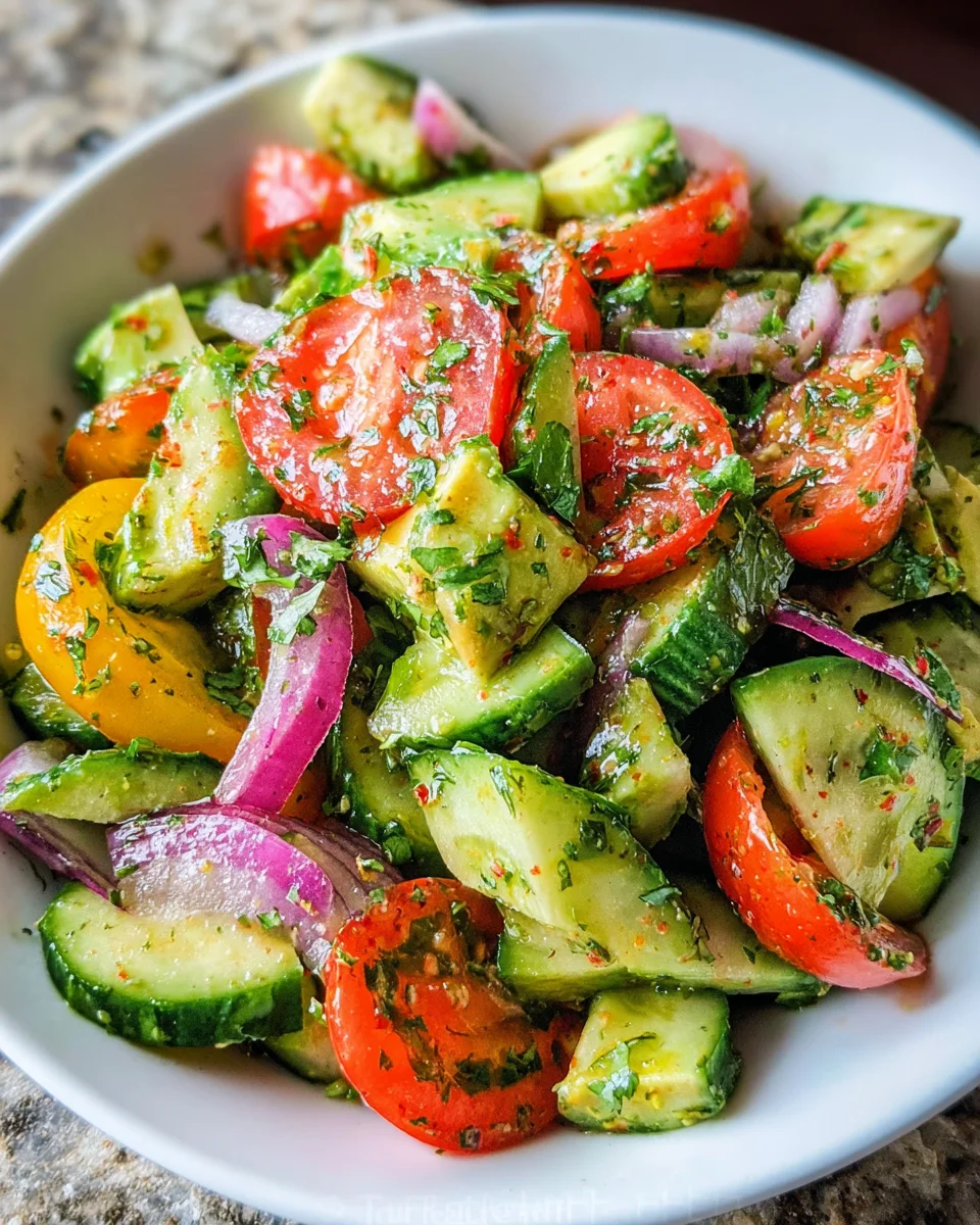Cucumber Tomato Avocado Salad 21 Cucumber