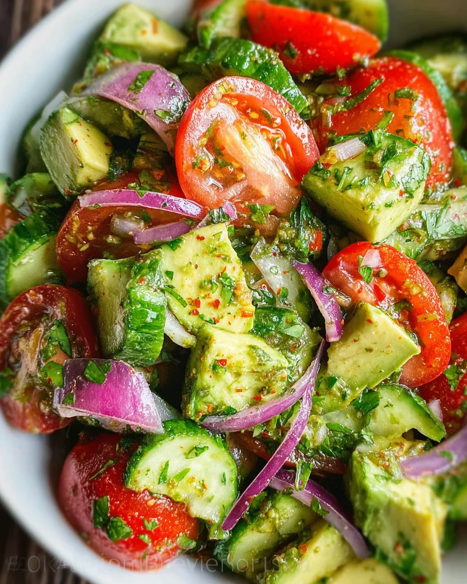 Cucumber Tomato Avocado Salad 22 Cucumber