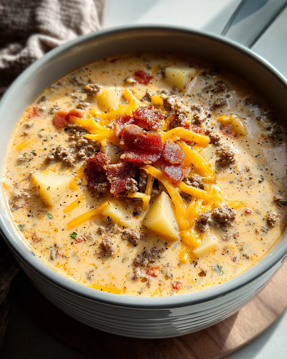 Easy Cheeseburger Soup