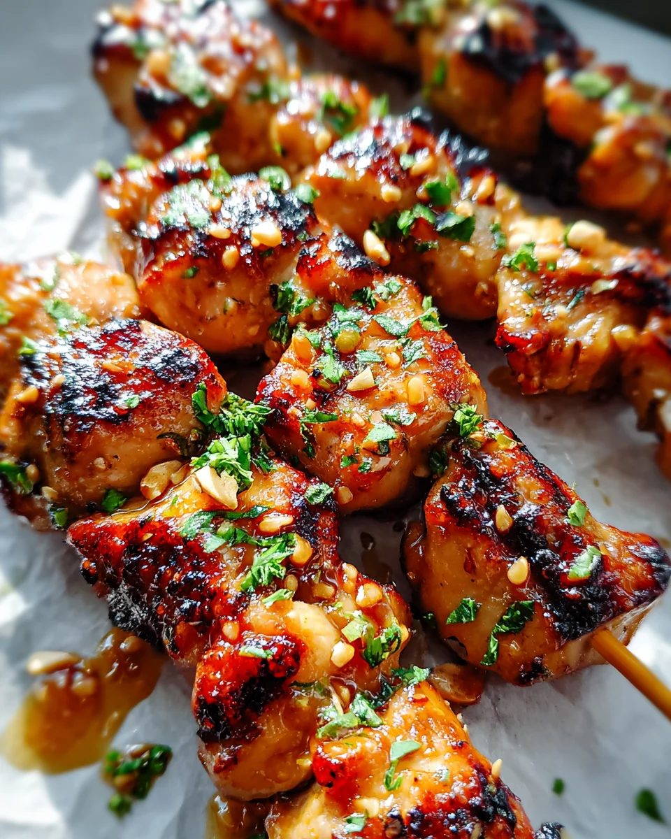 Easy Grilled Asian Chicken Skewers with Honey Garlic Sauce 19 Easy