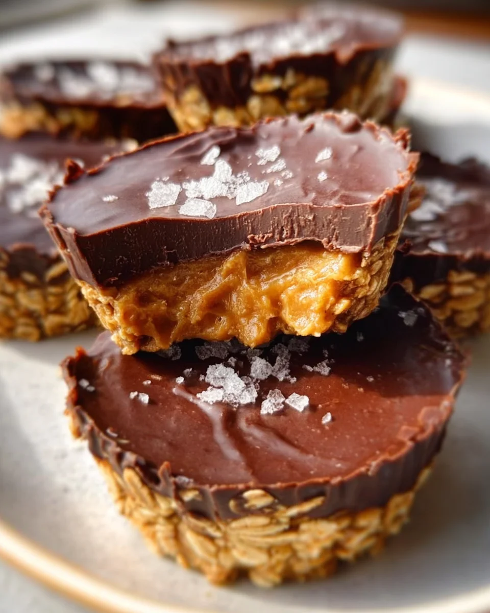 Easy No Bake Peanut Butter Oat Cups