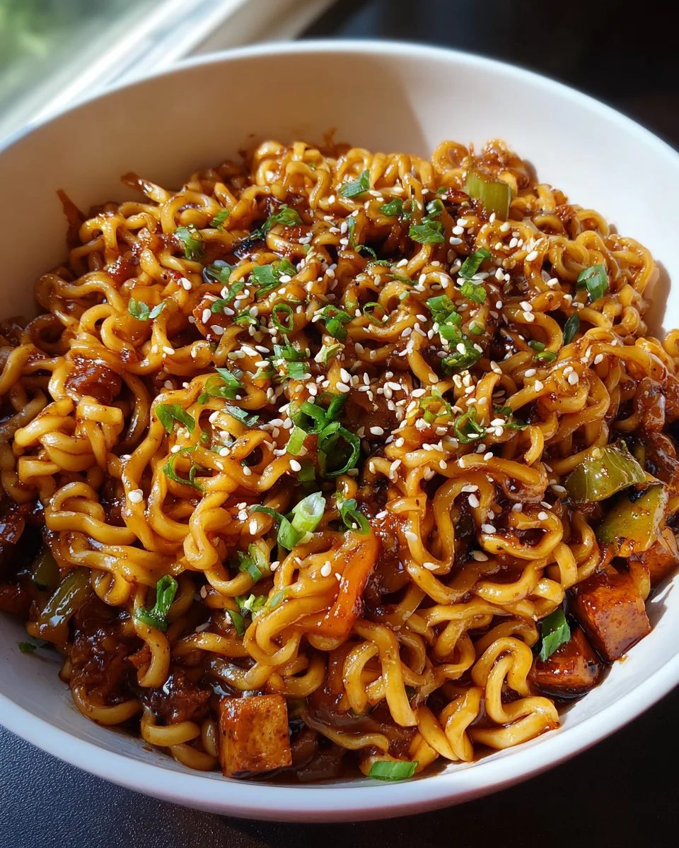 Easy Saucy Ramen Noodles