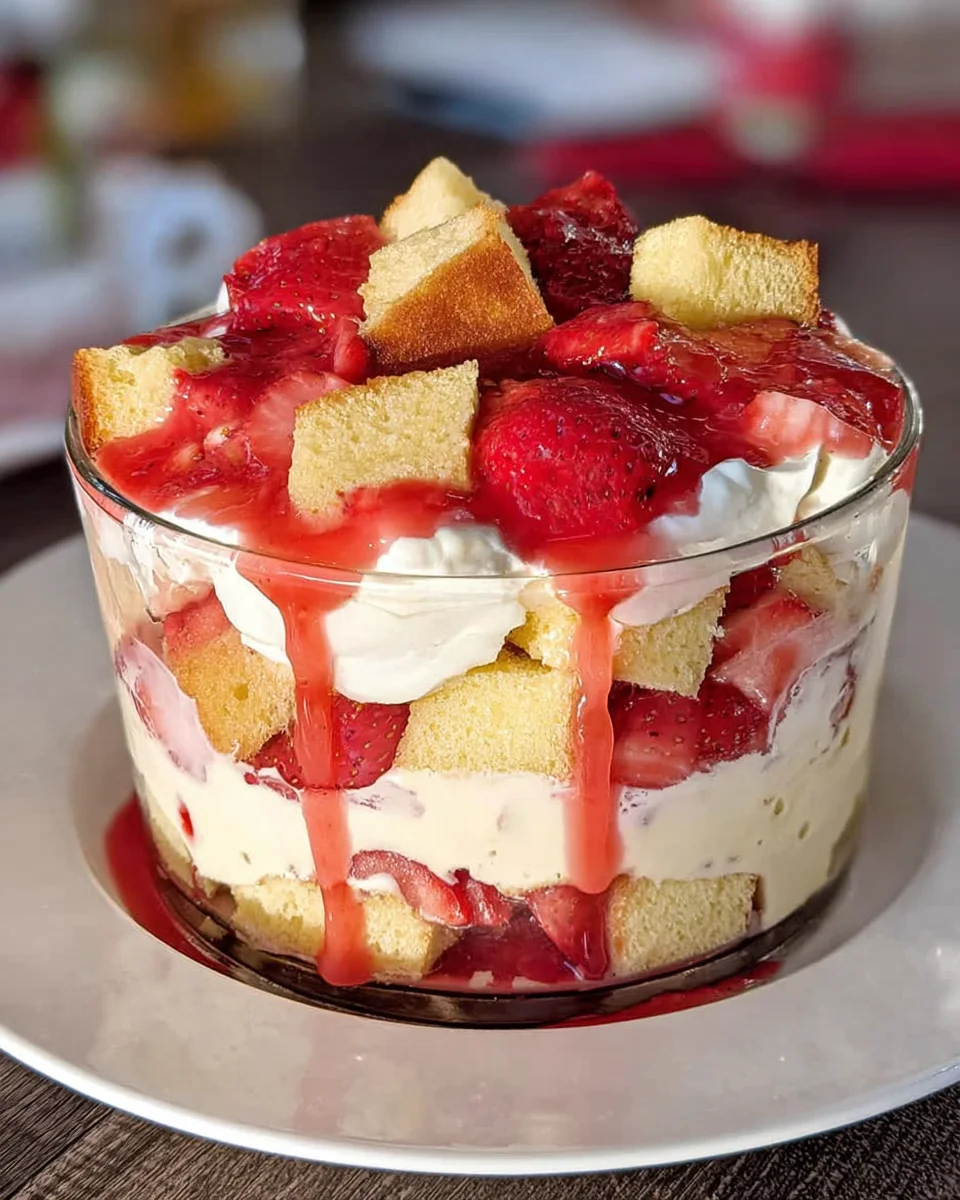 Easy Strawberry Trifle with Pound Cake 16 Easy