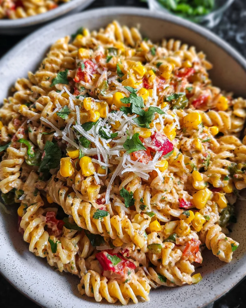 Esquites-Inspired Pasta Salad (Mexican Street Corn-Inspired)