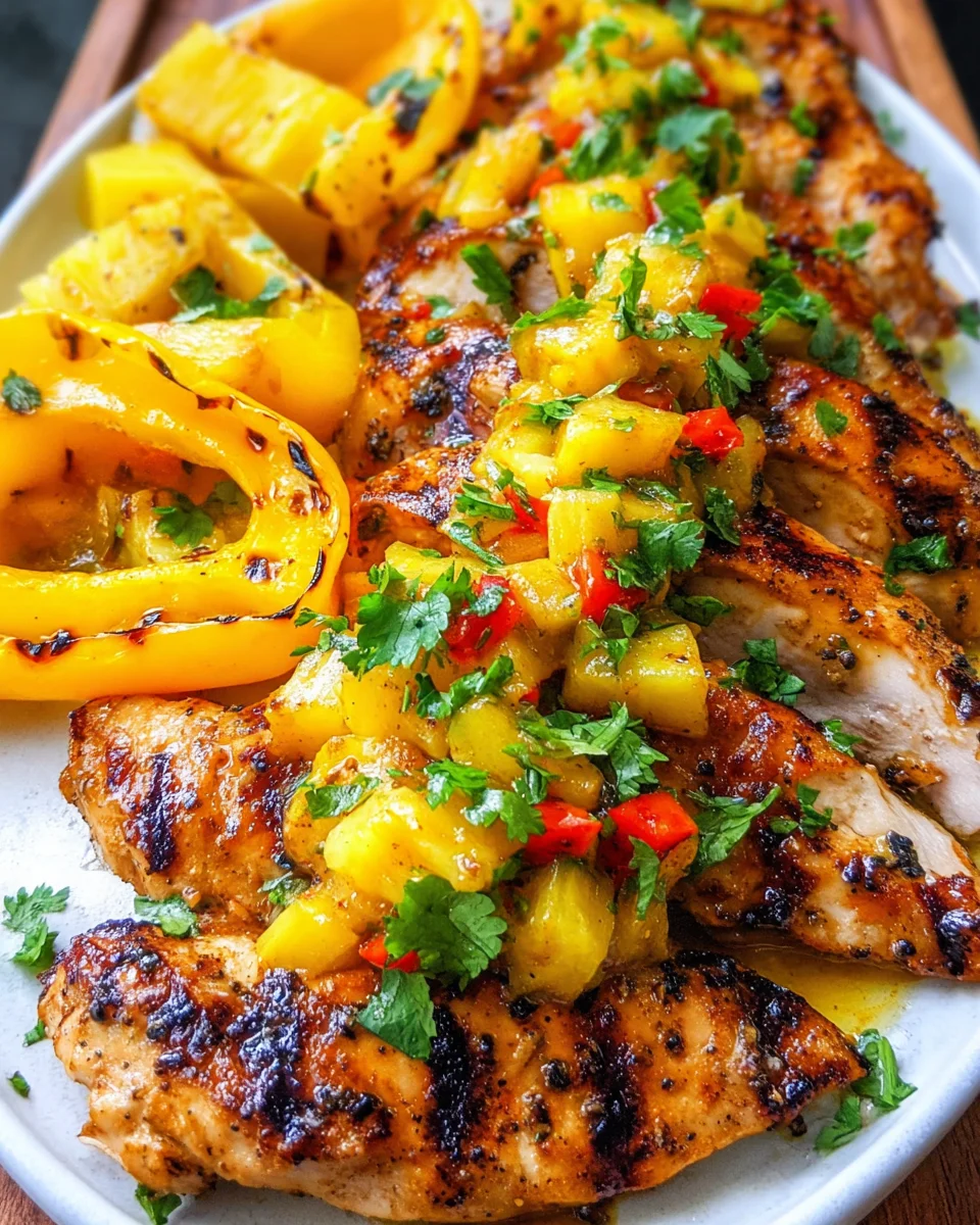Grilled Mango Pineapple Chicken