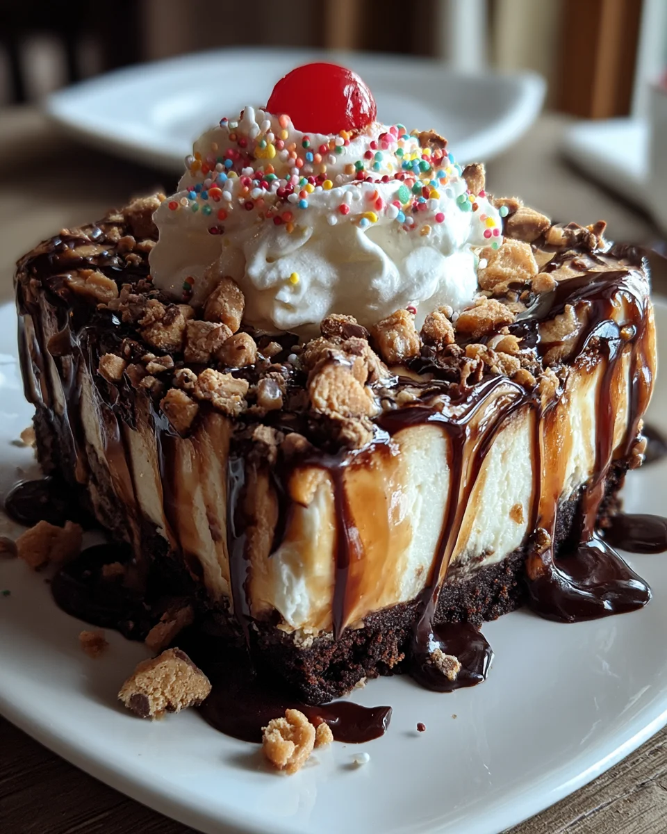 Hot Fudge Sundae Brownie Cheesecake 18 Hot