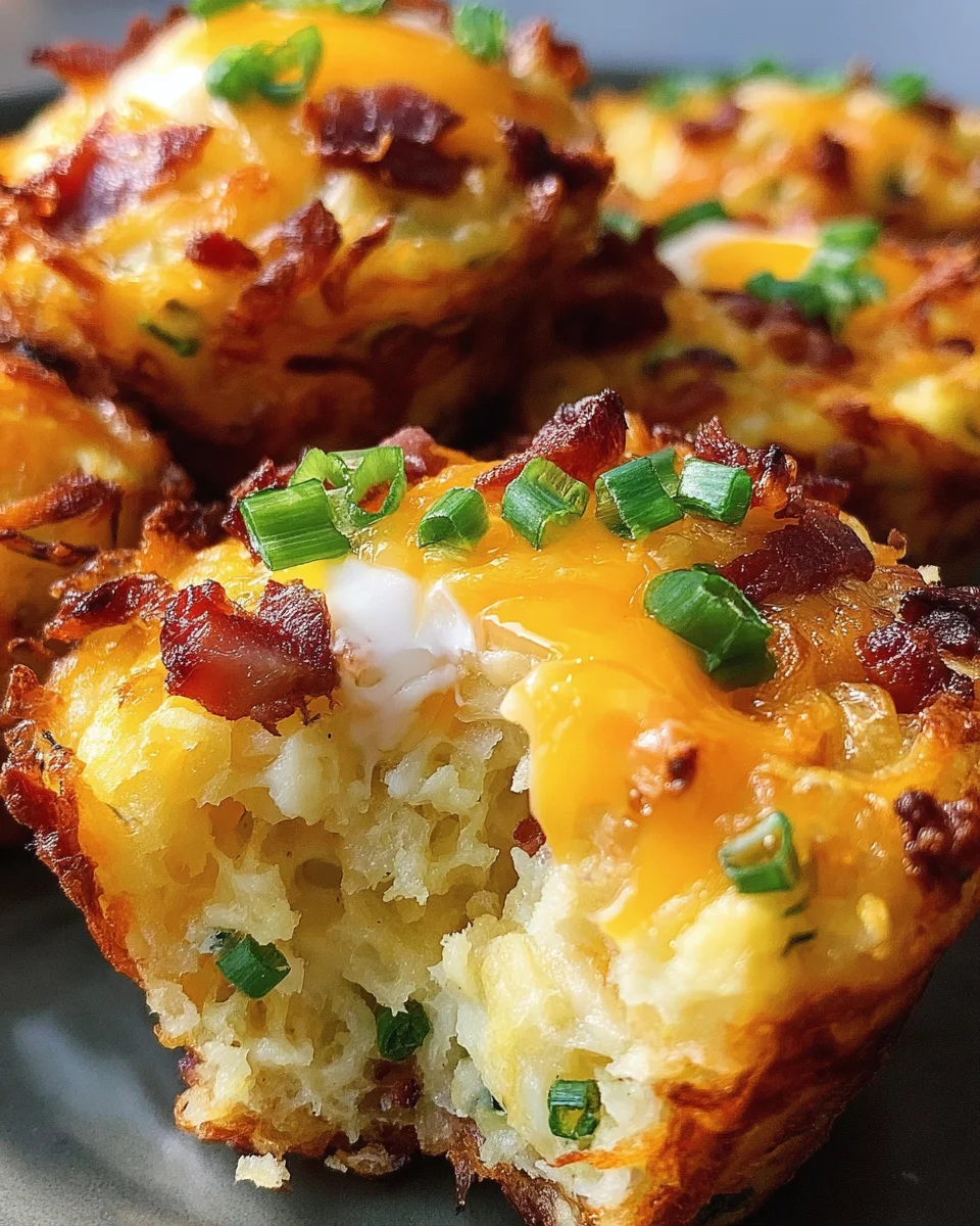 Loaded Bacon and Egg Hash Brown Muffins 20 Loaded