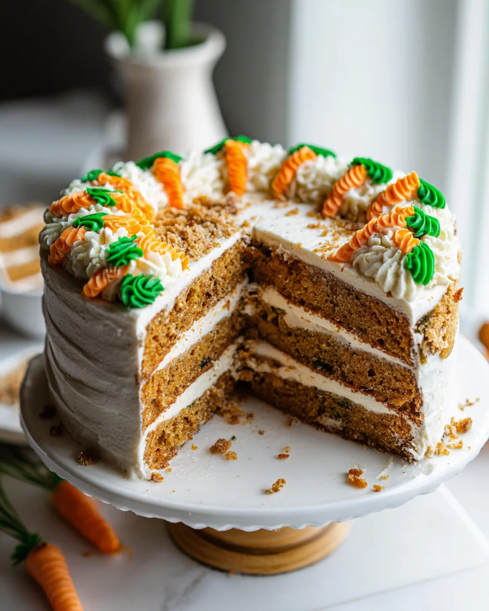 MOIST Vegan Carrot Cake Recipe with Cream Cheese Frosting