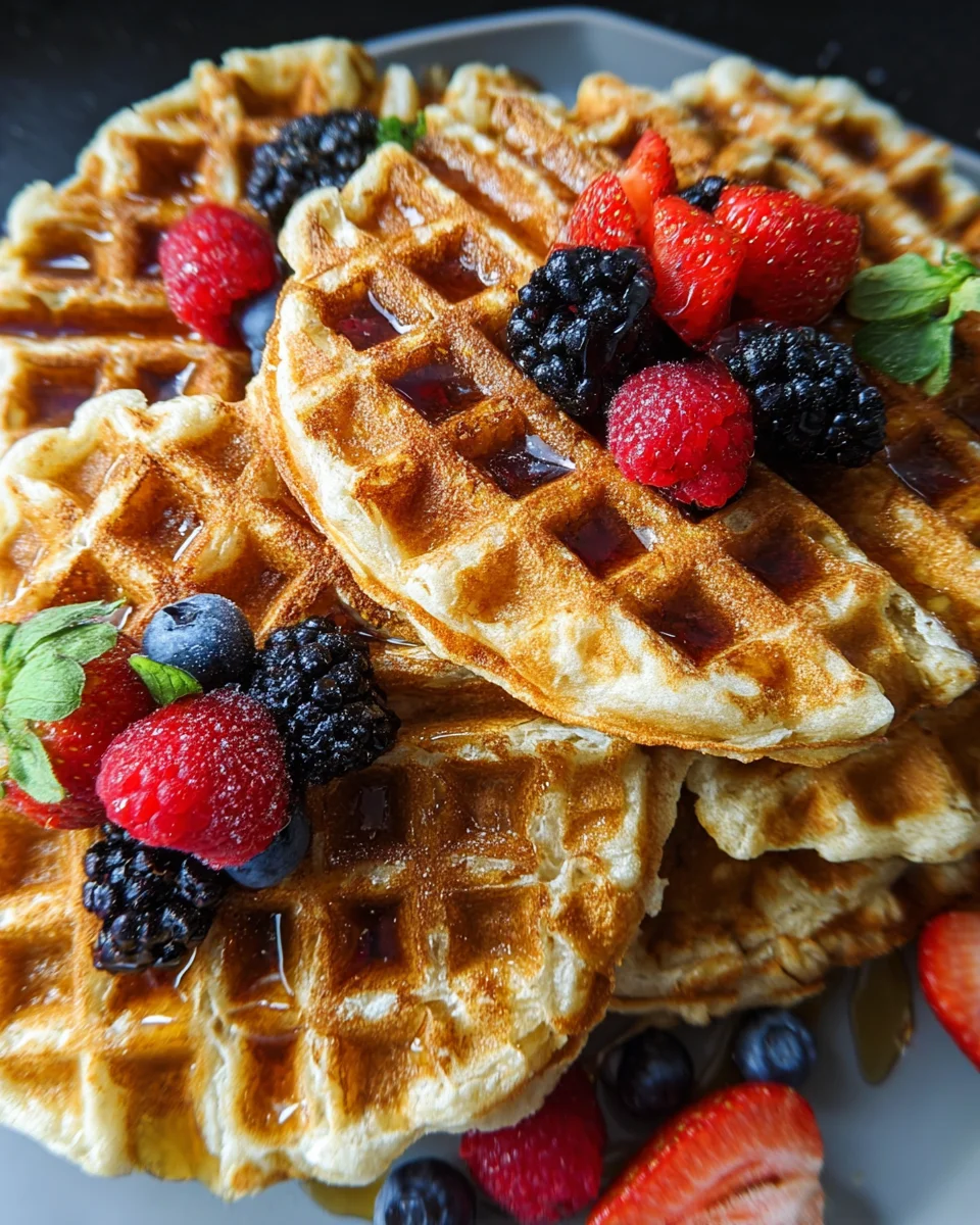 Oatmeal Cottage Cheese Waffles
