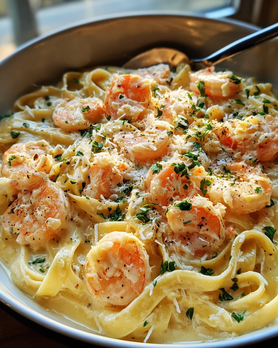 One Pot Shrimp and Crab Alfredo 20 One