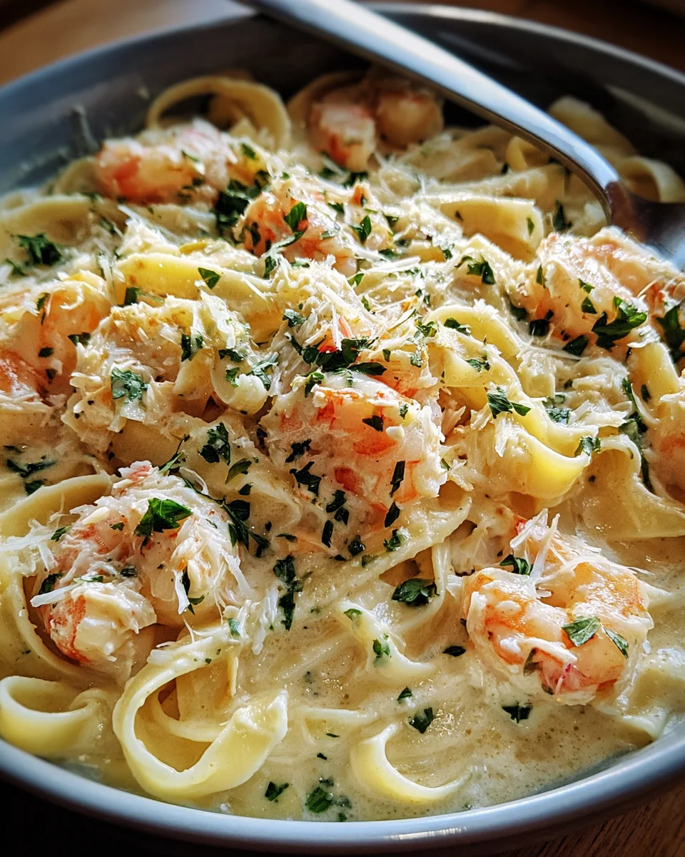 One Pot Shrimp and Crab Alfredo 21 One