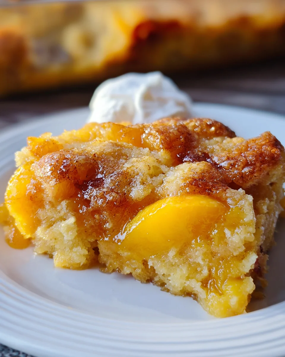 Peach Cobbler with Cake Mix