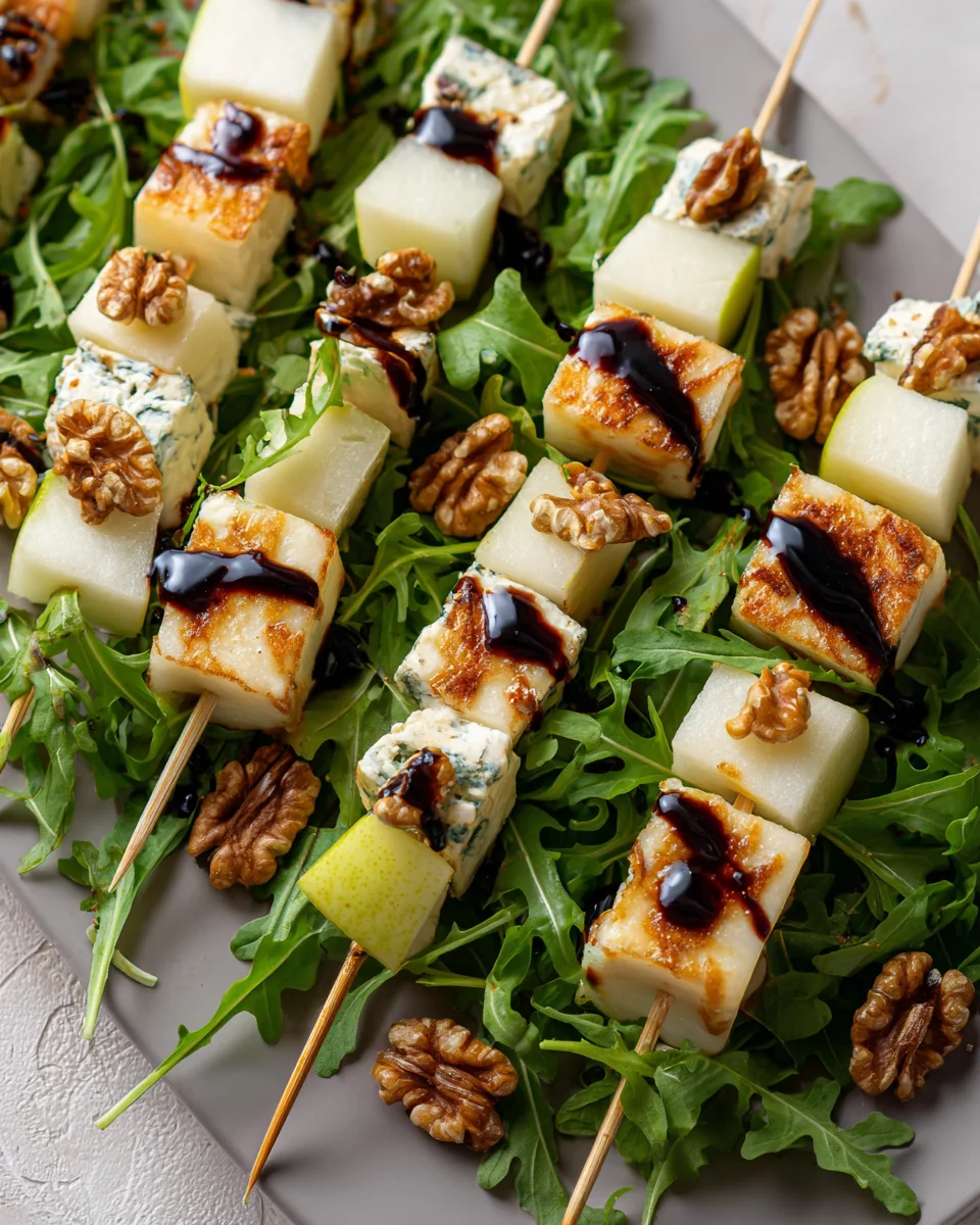 Pear & Brie Cheese Salad Skewers 15 Pear