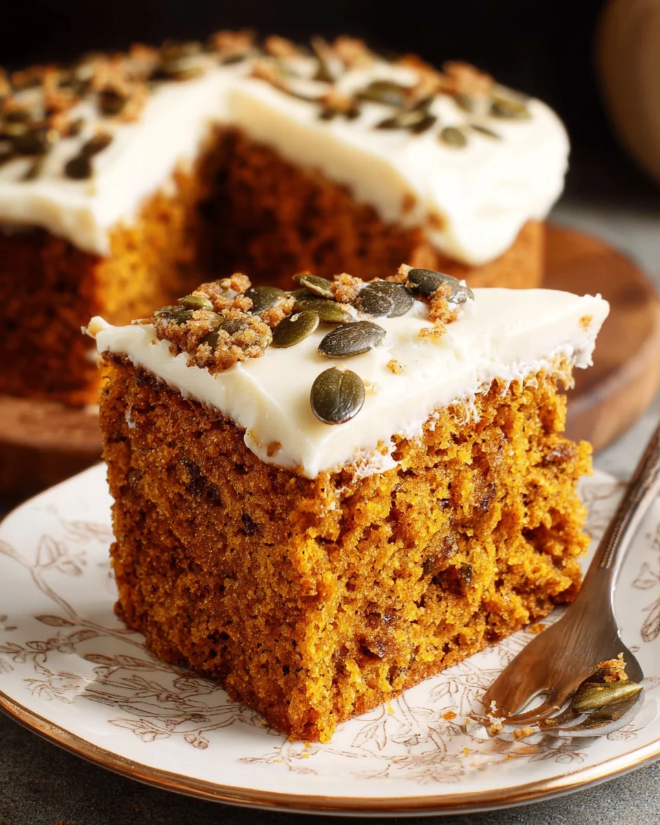Pumpkin Spice Cake with Brown Sugar Cream Cheese Frosting