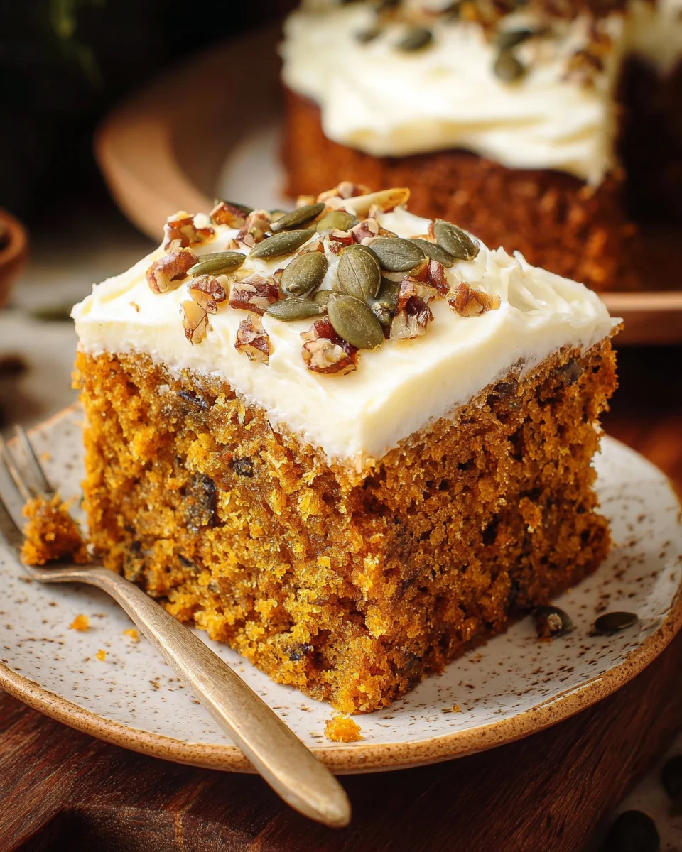 Pumpkin Spice Cake with Brown Sugar Cream Cheese Frosting 35 Pumpkin