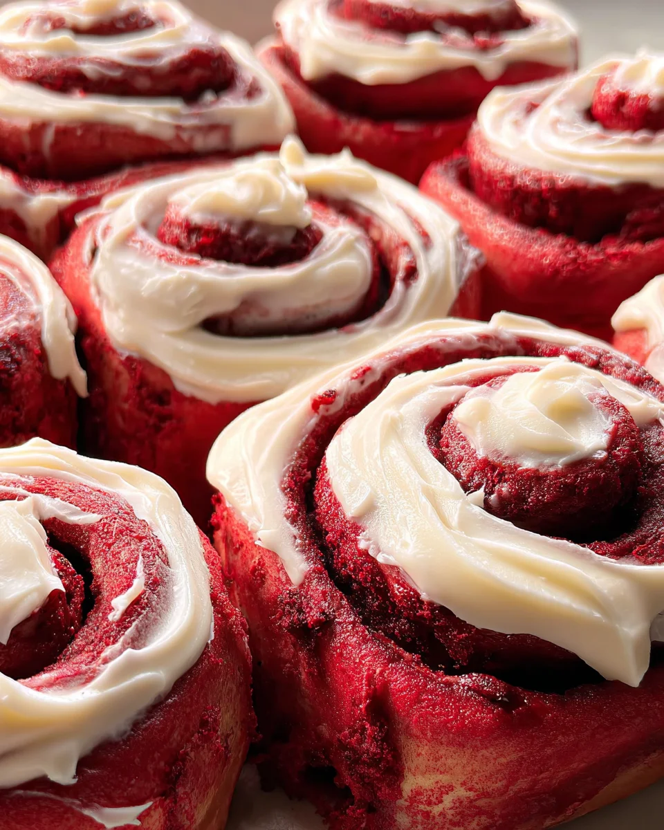 Red Velvet Cinnamon Rolls 34 Red