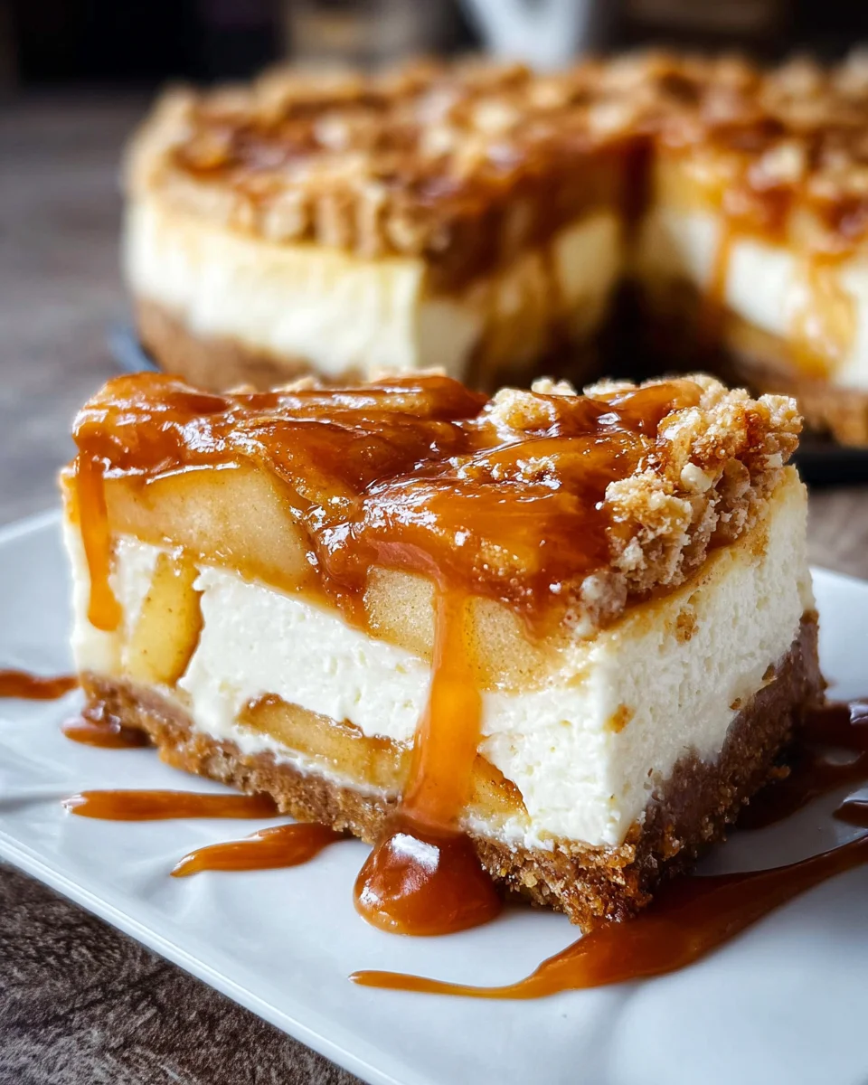 Salted Caramel Apple Pie Cheesecake