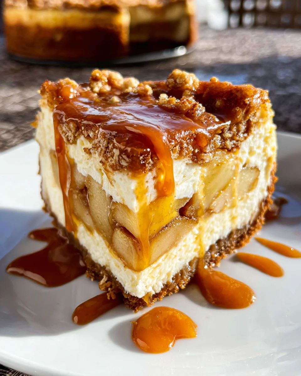 Salted Caramel Apple Pie Cheesecake 20 Salted