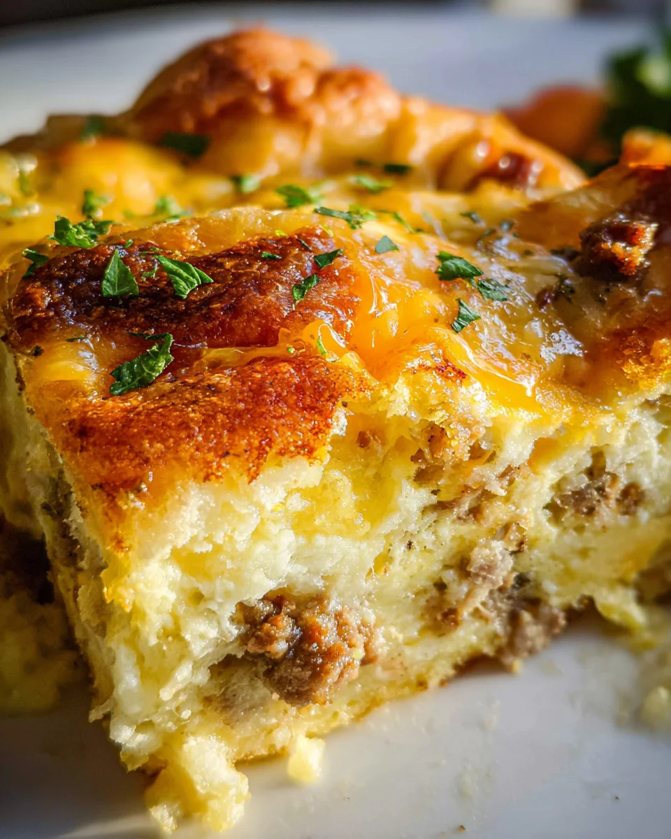 Savory Breakfast Sausage and Cheese Casserole Recipe