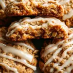 Seriously Thick & Chewy Chai Oatmeal Cookies with Maple Glaze