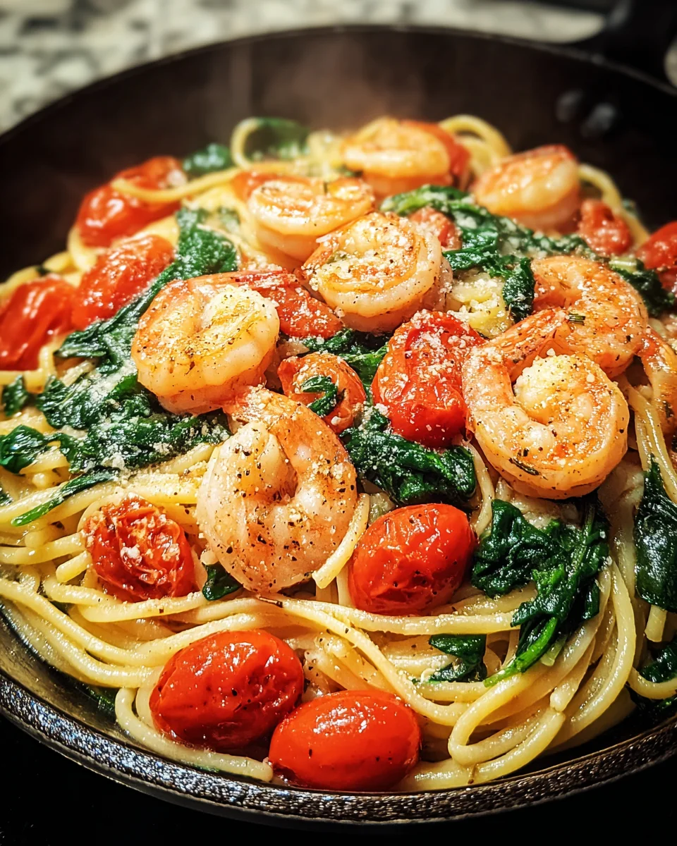 Tomato Spinach Shrimp Pasta 22 Tomato