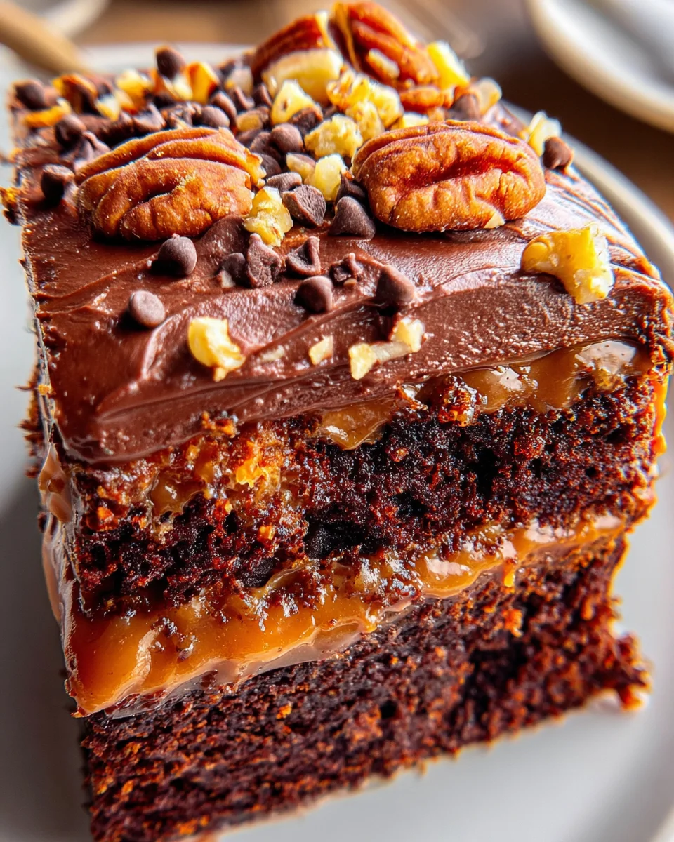 Turtle Caramel Cake