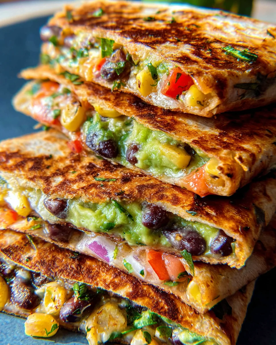 Vegan Quesadillas with Black Beans and Avocado 20 Vegan