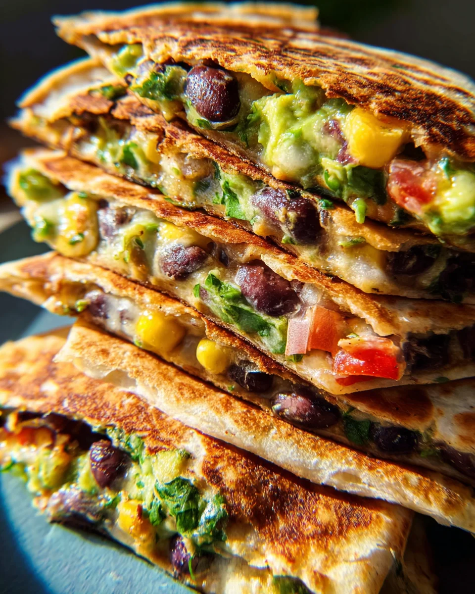 Vegan Quesadillas with Black Beans and Avocado 21 Vegan