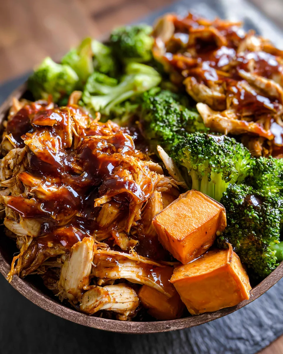 BBQ Chicken & Roasted Sweet Potato Bowls