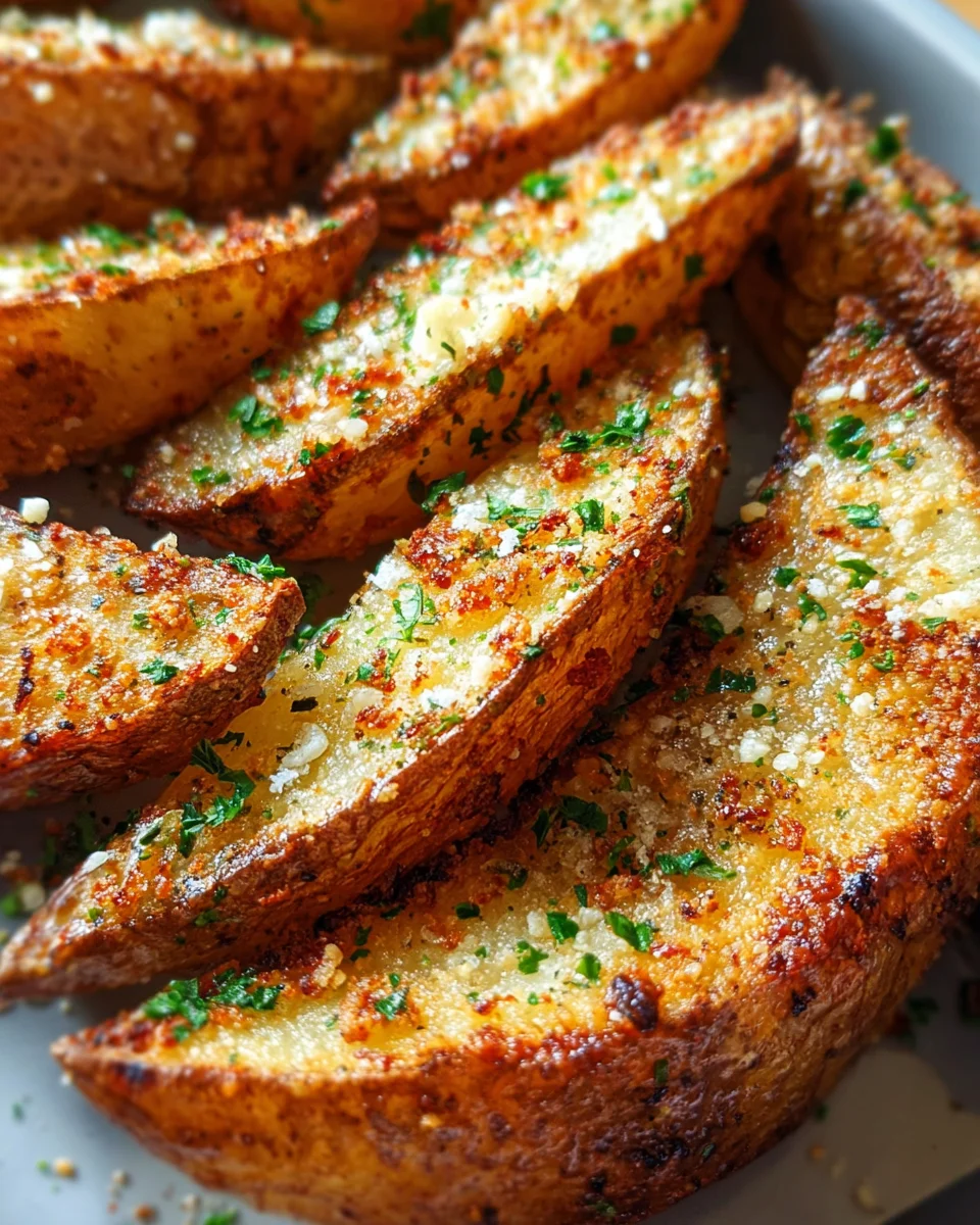 Baked Garlic Parmesan Potato Wedges