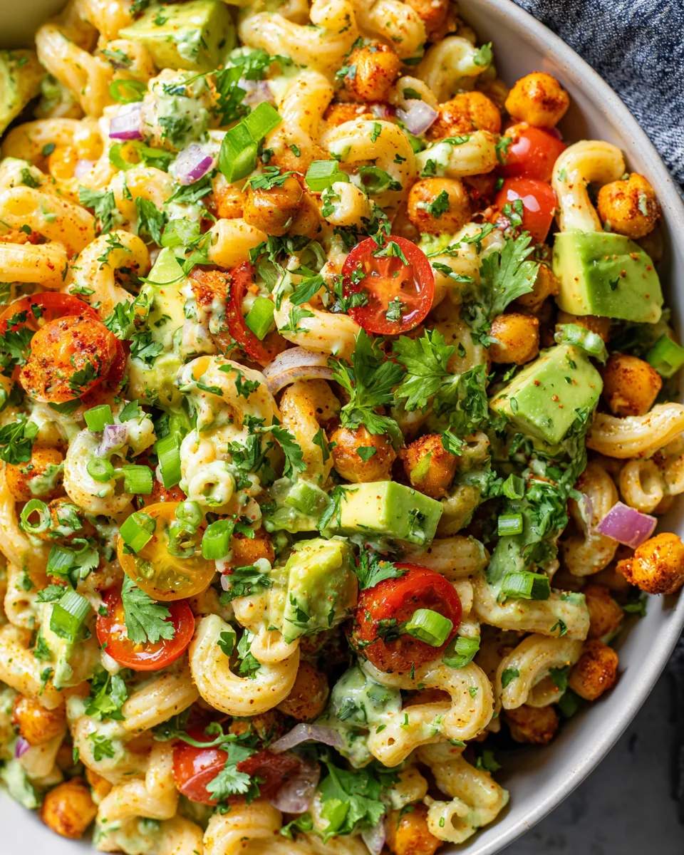 Buffalo Chickpea Pasta Salad