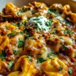 Cheesy Beef Enchilada Tortellini