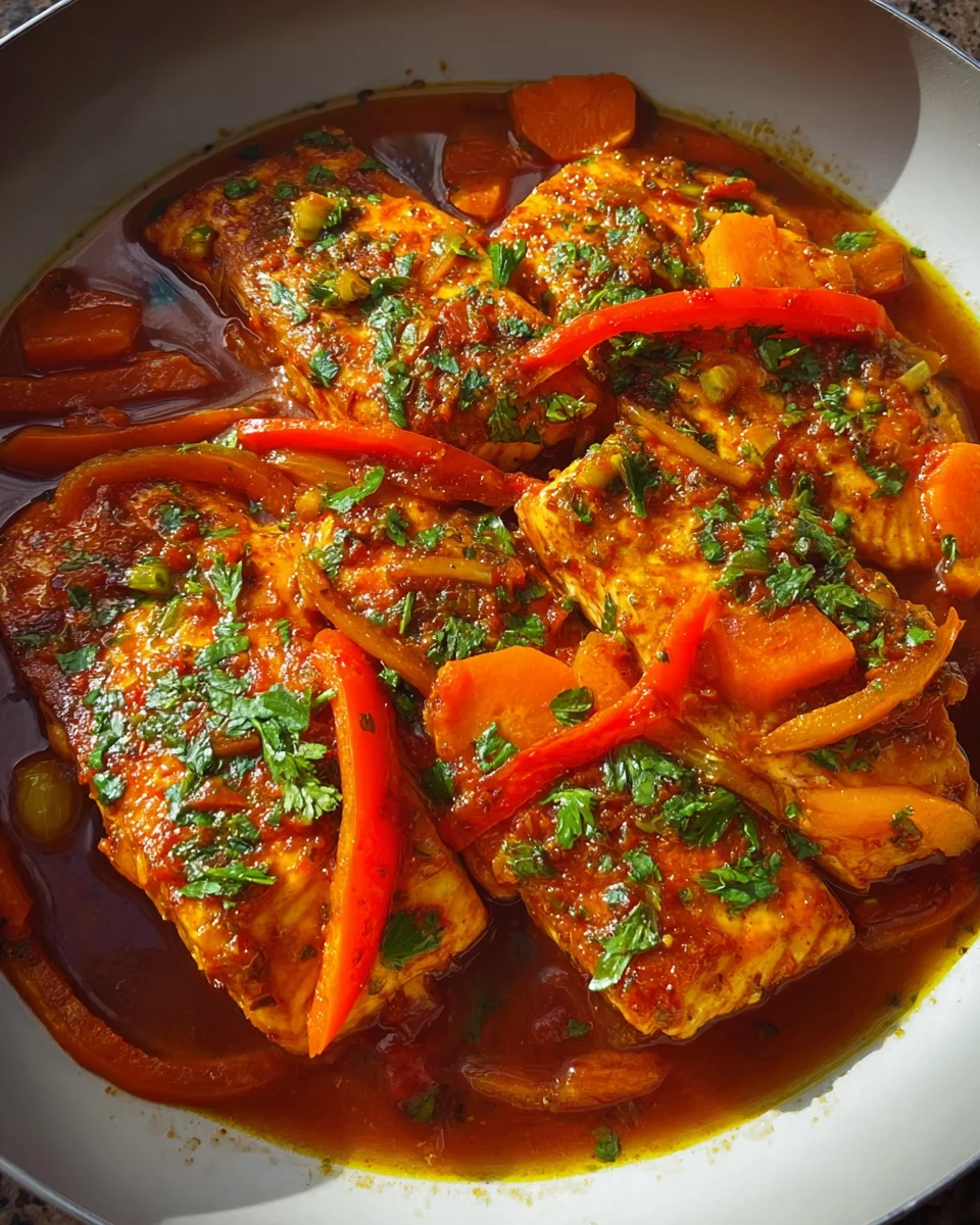 Classic Spicy Moroccan Fish in Rich Sauce