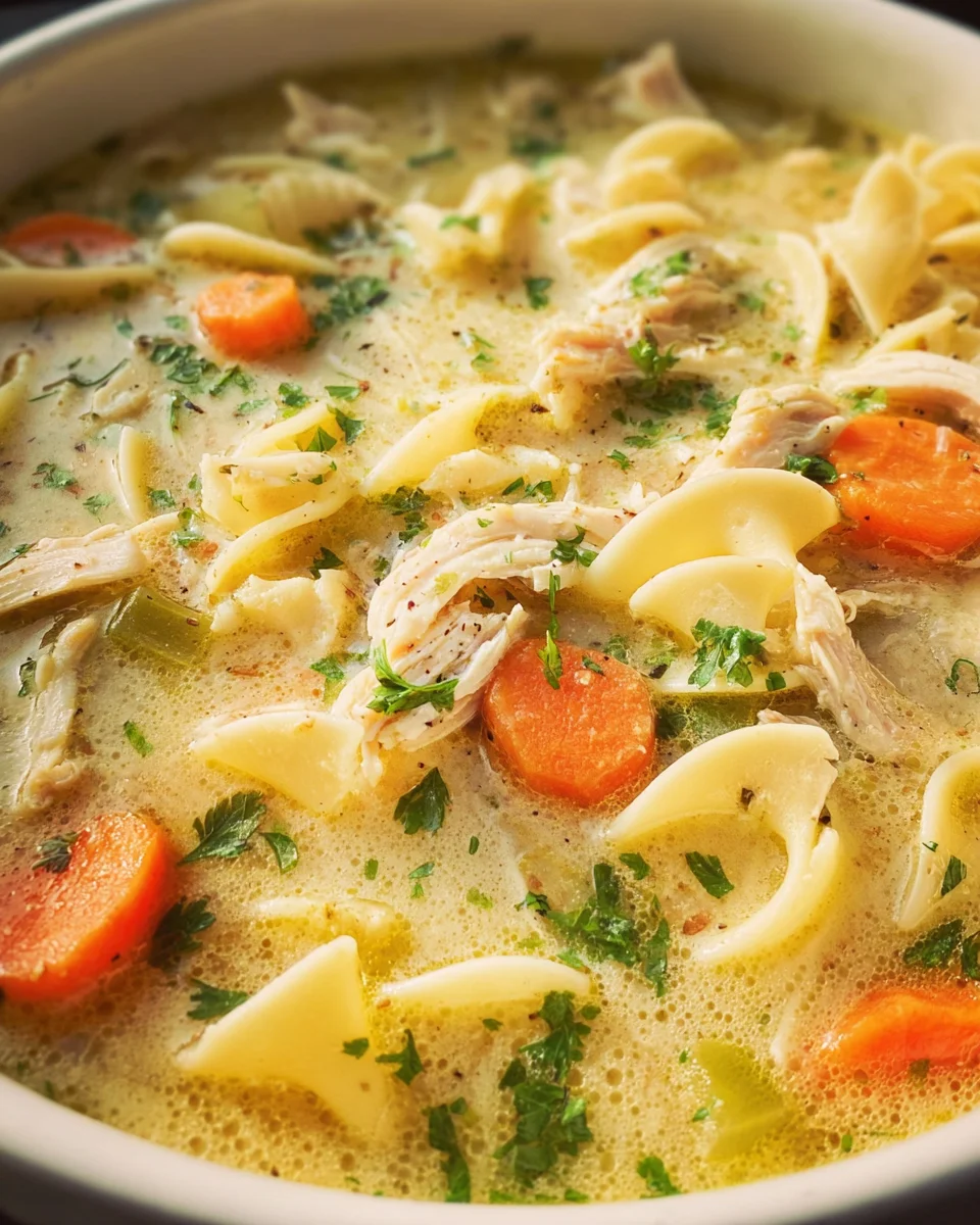 Creamy Chicken Noodle Soup Recipe