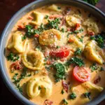 Creamy Tuscan Tortellini Soup