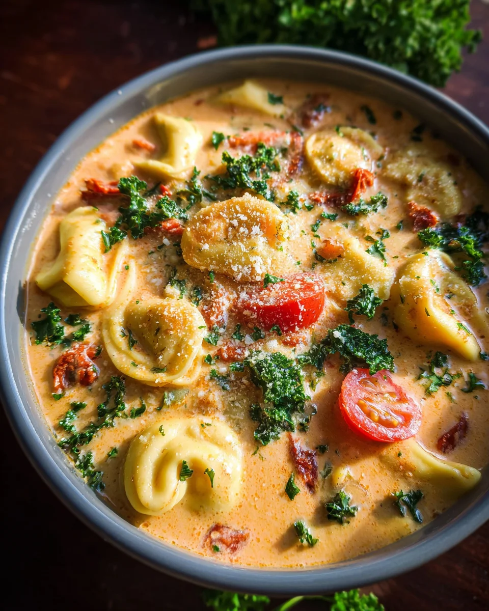 Creamy Tuscan Tortellini Soup