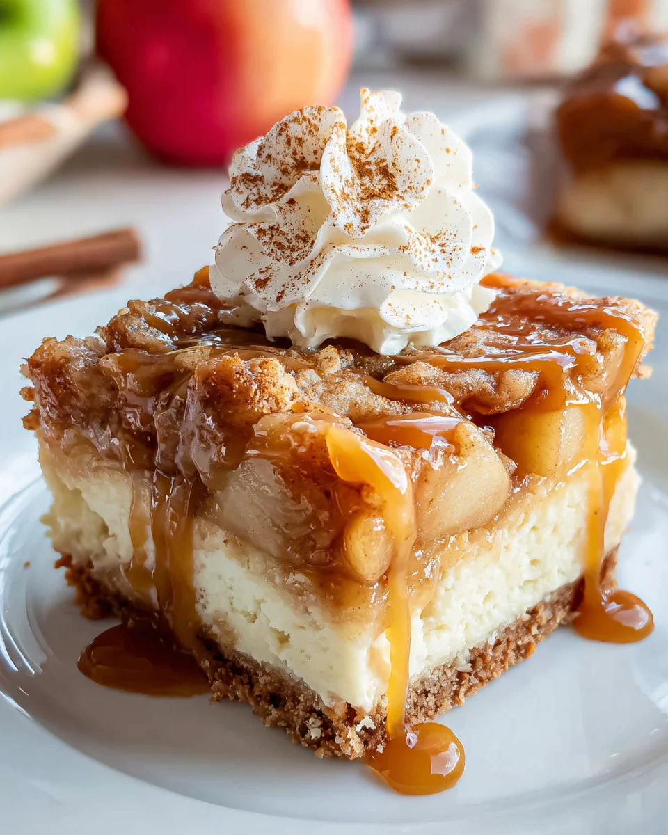 Easy Caramel Apple Cheesecake Bars 34 Easy