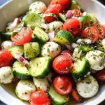 Fresh Cucumber Caprese Salad 22 Fresh Cucumber Caprese Salad