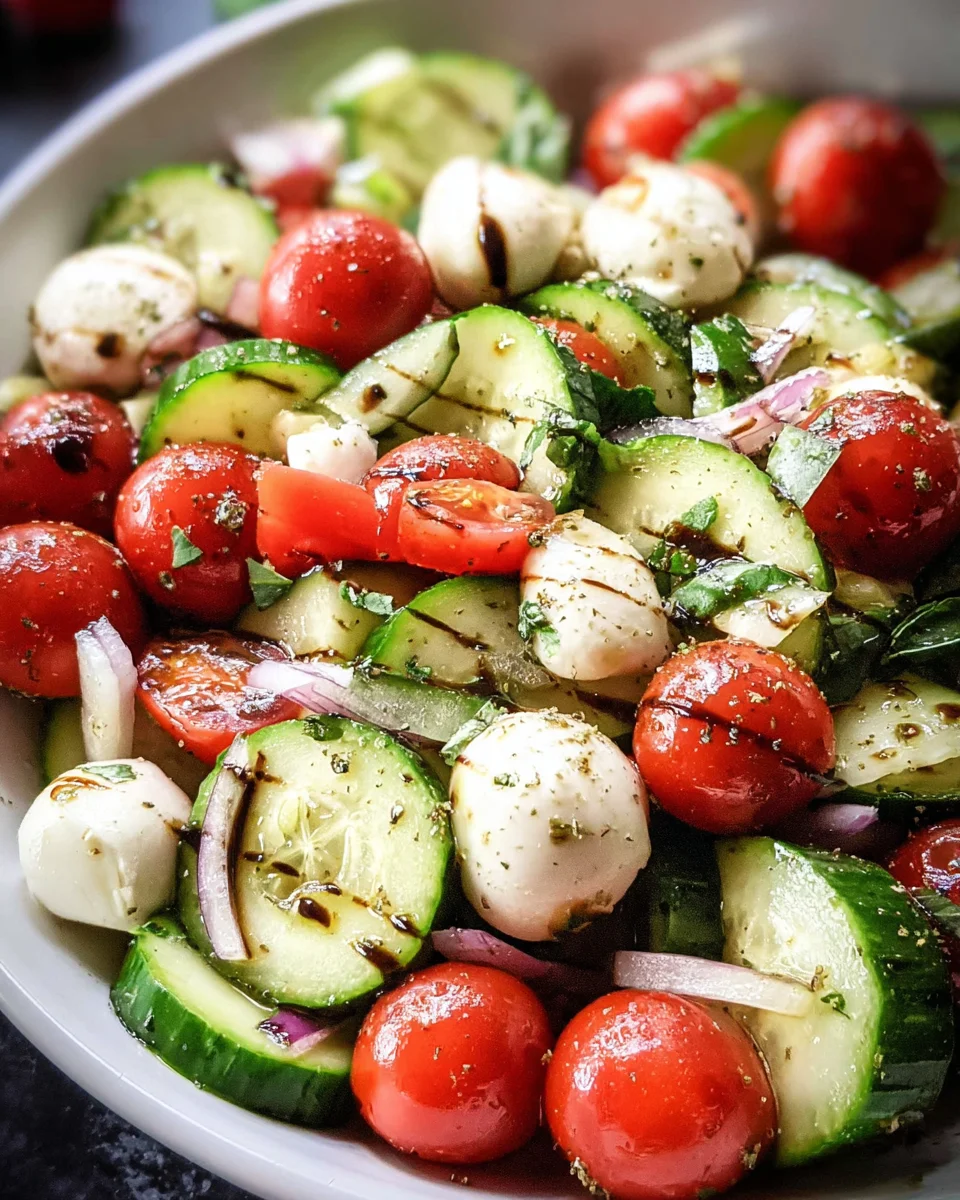 Fresh Cucumber Caprese Salad 20 Fresh