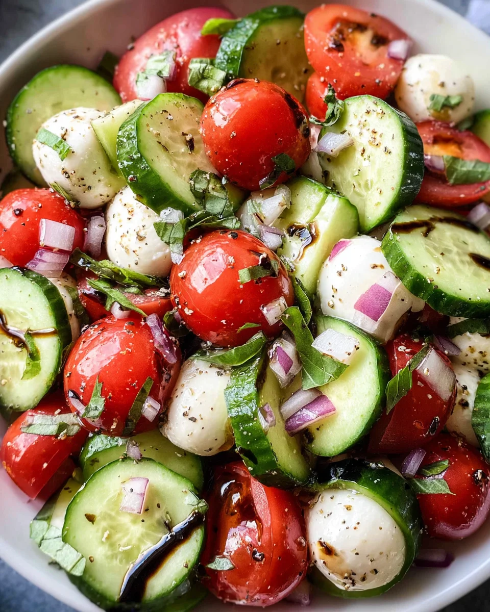 Fresh Cucumber Caprese Salad 21 Fresh