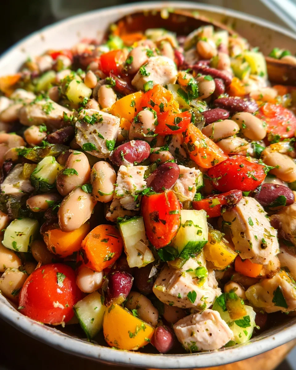 High-Protein Dense Bean Salad with Chicken 24 High-Protein Dense Bean Salad with Chicken