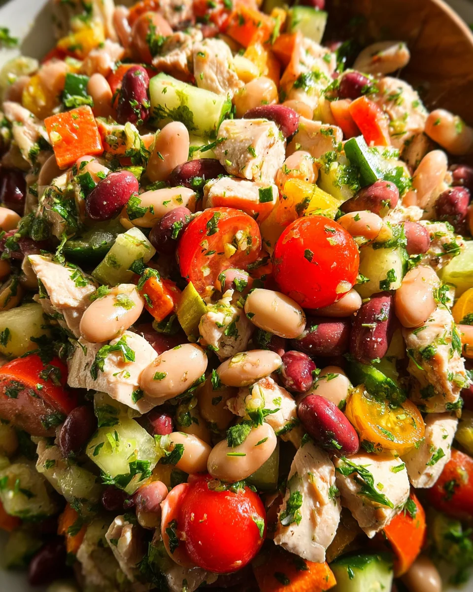High-Protein Dense Bean Salad with Chicken 21 High-Protein