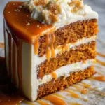 Pumpkin Cake with Cream Cheese Frosting and Salted Caramel Drizzle 35 Pumpkin Cake with Cream Cheese Frosting and Salted Caramel Drizzle