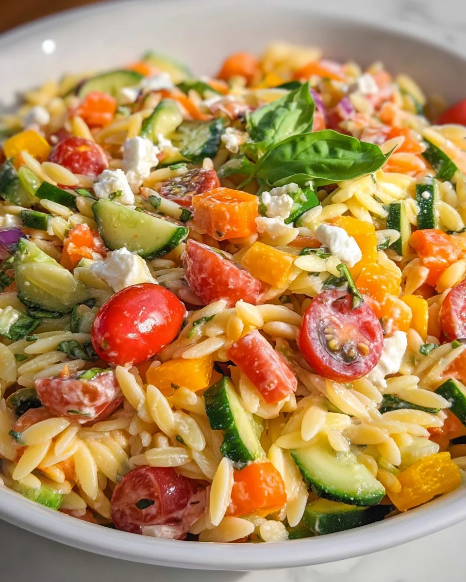 Rainbow Orzo Salad