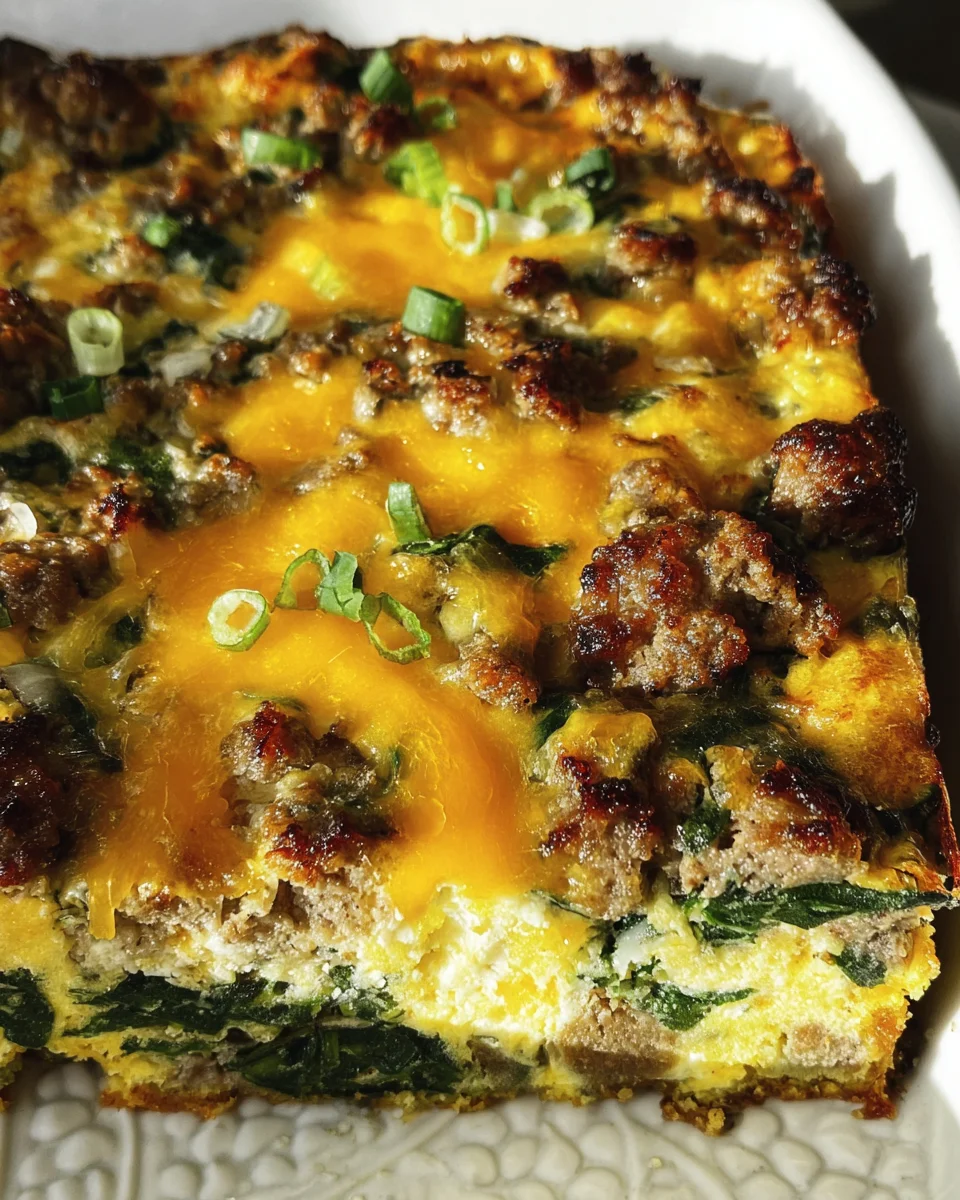 Sausage & Egg Keto Breakfast Casserole 20 Sausage