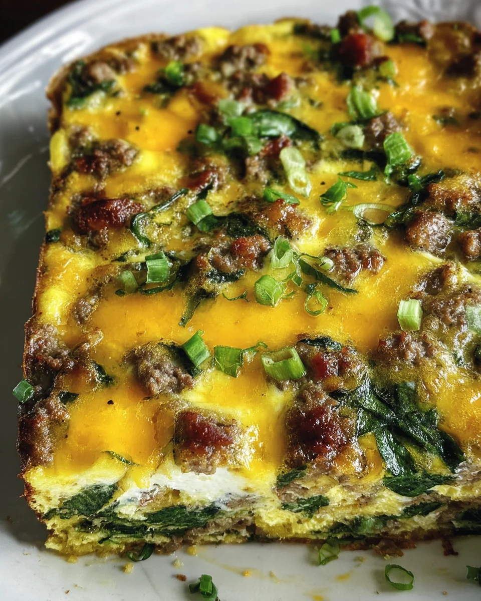 Sausage & Egg Keto Breakfast Casserole 21 Sausage